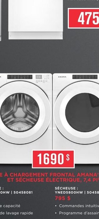 Réfrigérateur à congélateur intérieur Amana
