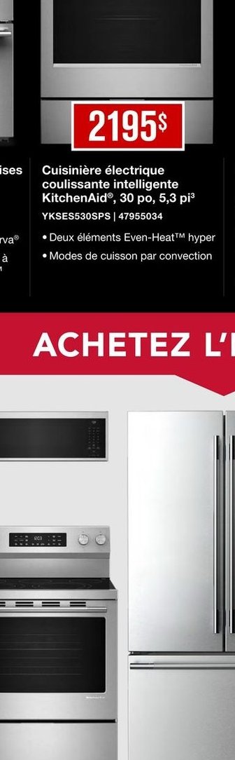 Cuisinière électrique intelligente KitchenAid®