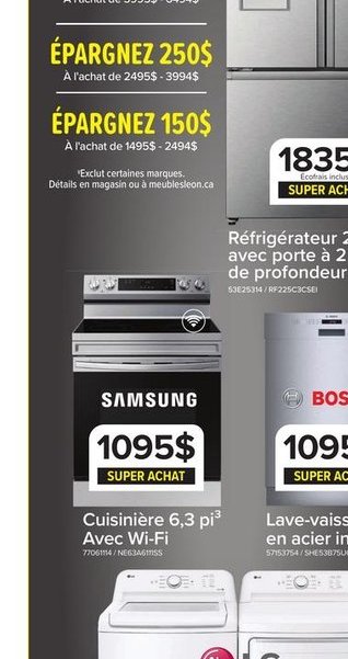 Samsung Cuisinière 5.3 pi³