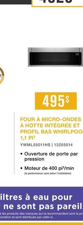 FOUR À MICRO-ONDES À HOTTE INTÉGRÉE ET PROFIL B…