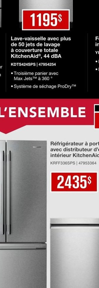 Lave-vaisselle avec plus de 50 jets de lavage à…