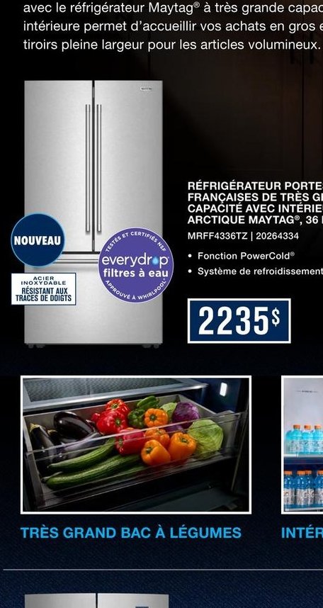 Réfrigérateur Portes Françaises de Très Grande …