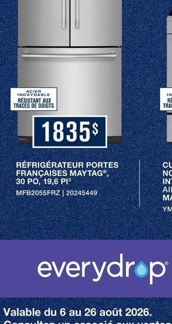 Réfrigérateur Portes Françaises Maytag