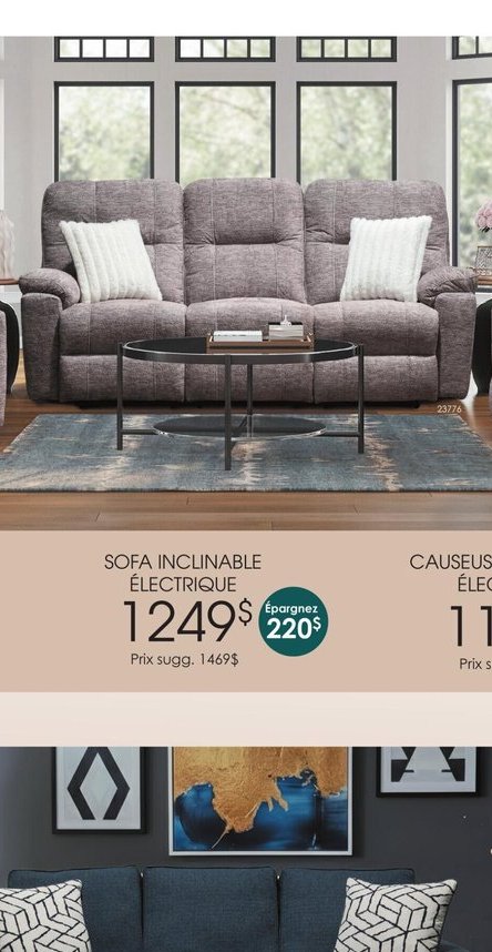 Sofa inclinable électrique