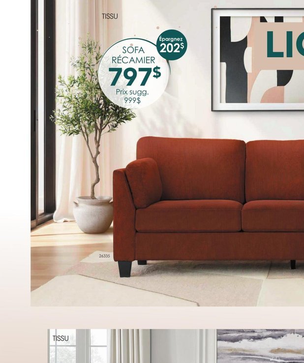 SOFA RÉCAMIER TISSU