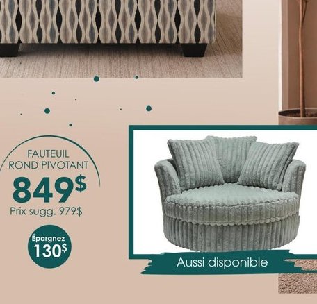 Fauteuil rond pivotant
