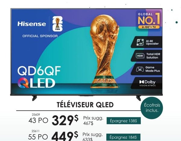 Hisense QD6QF QLED 43 PO