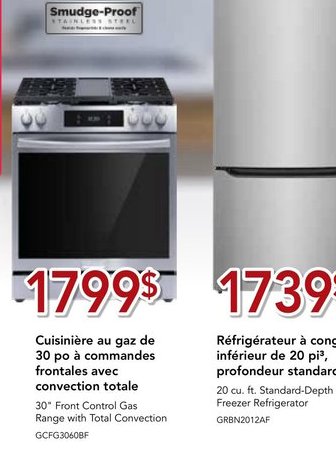 Frigidaire Cuisinière à induction de 30 po à co…