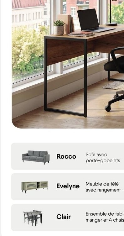 Rocco Sofa avec porte-gobelets