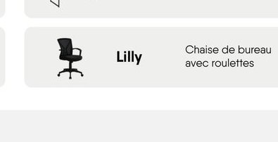 Lilly Chaise de bureau avec roulettes