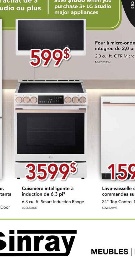 Cuisinière intelligente LG Studio à induction 6…