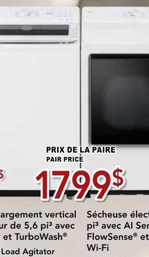 Sécheuse électrique de 7.4 pi³ avec Sensor Dry™…