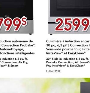 LG Four encastré simple de 4,7 pi³ | Convection…