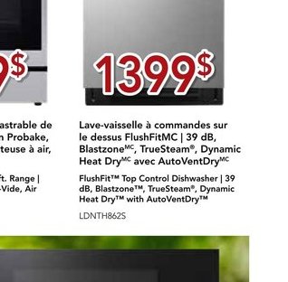 LG Four à micro-ondes à hotte intégrée de 1,3 p…