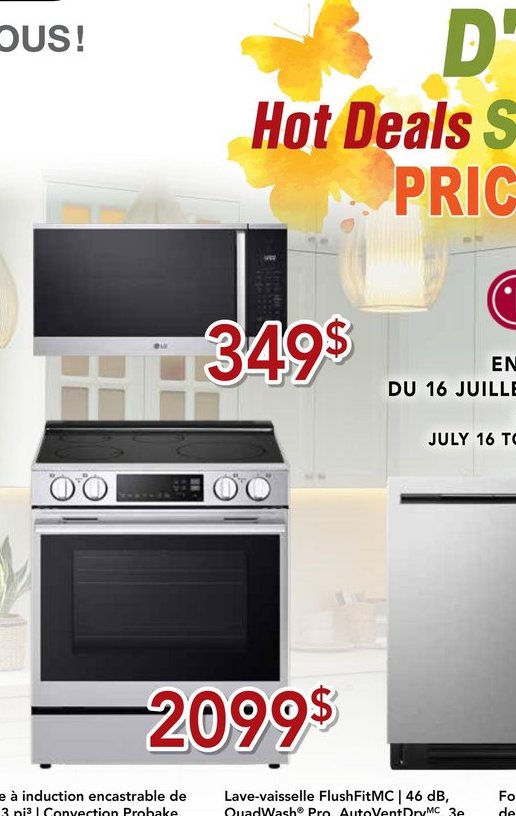 Cuisinière à induction encastrable LG 30 po, 5.…