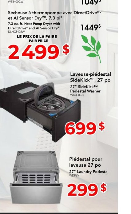 LG Sécheuse à thermopompe avec DirectDrive et A…