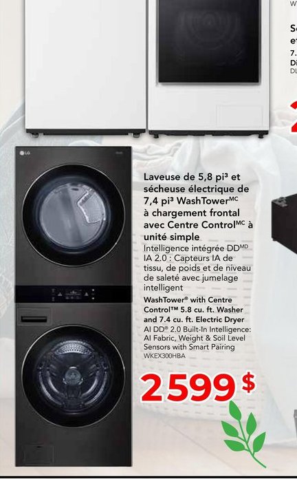 LG Sécheuse électrique avec AI Sensor Dry, Flow…