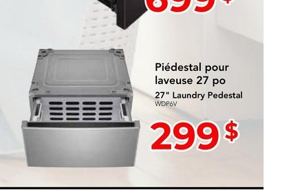 Piédestal pour laveuse 27 po