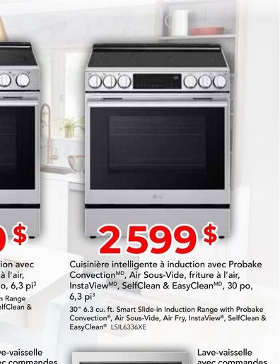 Cuisinière LG intelligente à induction avec Pro…