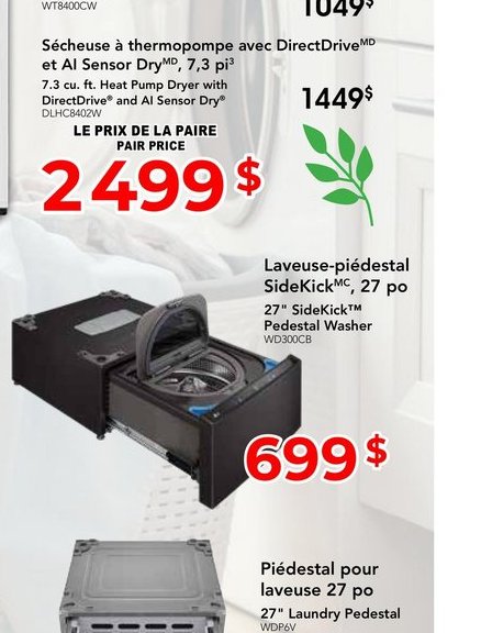 LG Laveuse à chargement frontal et sécheuse éle…