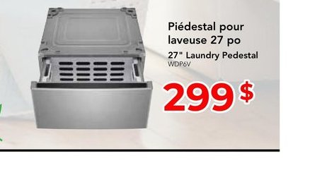 Piédestal pour laveuse 27 po