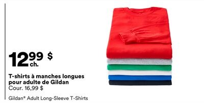 T-shirts à manches longues pour adulte de Gildan