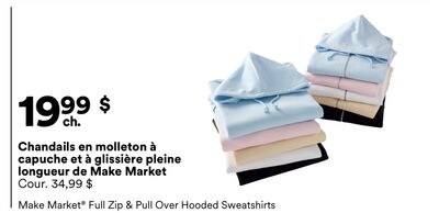 Chandails en molleton à capuche et à glissière …