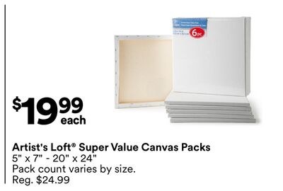 Artist's Loft® Super Value Canvas Packs