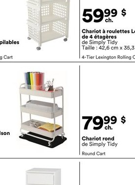 Chariot à 3 niveaux empilables de Design Ideas