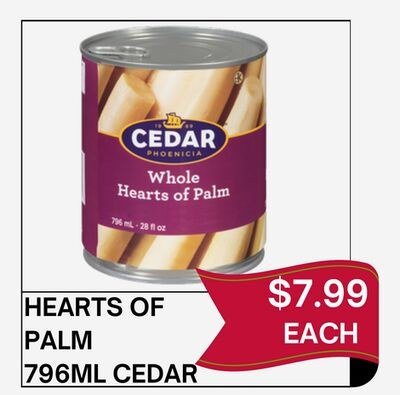 HEARTS OF PALM 796ML CEDAR