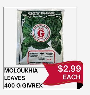 MOLOUKIA LEAVES