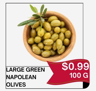 LARGE GREEN NAPOLEAN OLIVES