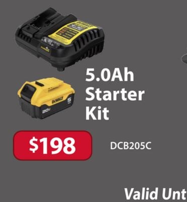 DEWALT 20V Starter Kit w/ 1-5Ah Battery, Charger