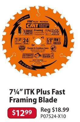 7¼" ITK Plus Fast Framing Blade
