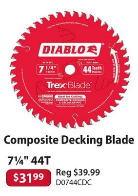 Composite Decking Blade