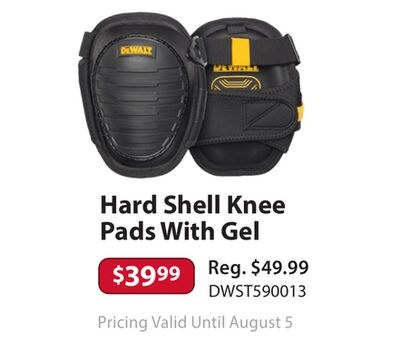 Hard Shell Knee Pads With Gel