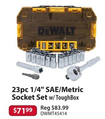 23pc 1/4" SAE/Metric Socket Set