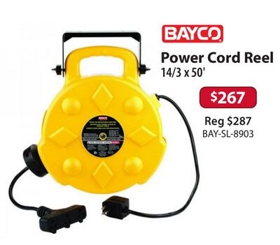 BAYCO Power Cord Reel