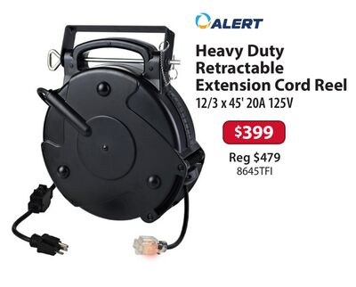 Heavy Duty Retractable Extension Cord Reel