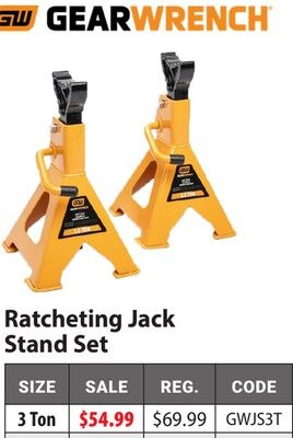 Ratcheting Jack Stand Set