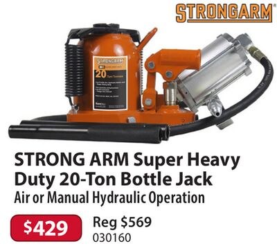 STRONG ARM Super Heavy Duty 20-Ton Bottle Jack