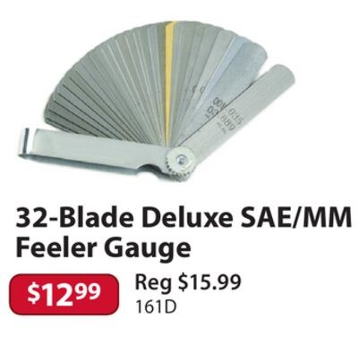 32-Blade Deluxe SAE/MM Feeler Gauge