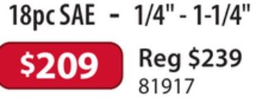 18pc SAE - 1/4" - 1-1/4"