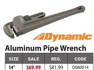 Dynamic Aluminum Pipe Wrench