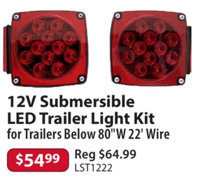 12V Submersible LED Trailer Light Kit