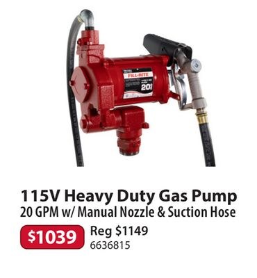 115V Heavy Duty Gas Pump