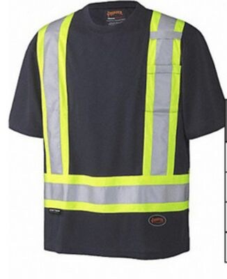 PIONEER Hi-Viz Bird's-Eye Safety T-Shirt Black M