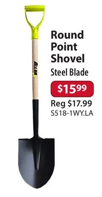 Round Point Shovel Steel Blade