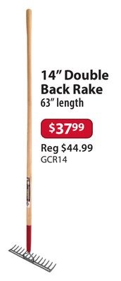 14" Double Back Rake