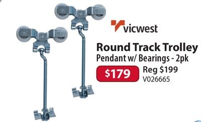 Round Track Trolley Pendant w/ Bearings - 2pk
